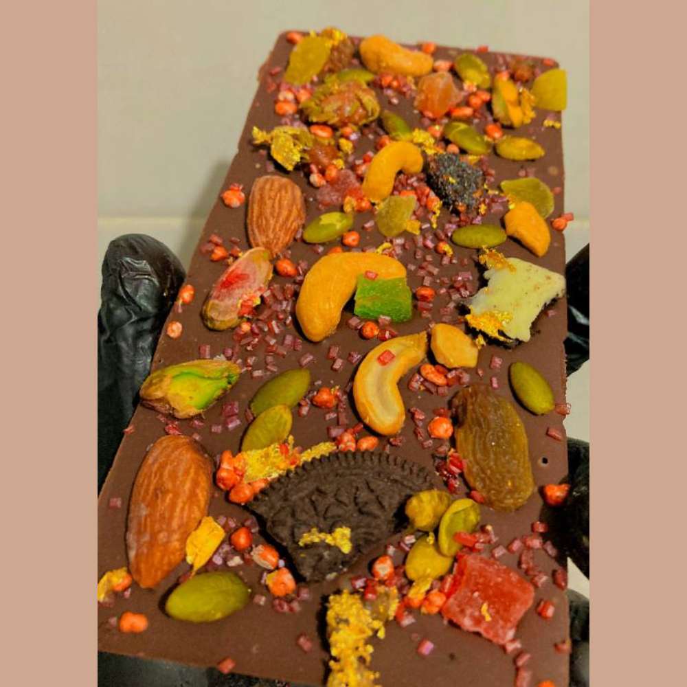 Barre de chocolat aux noix